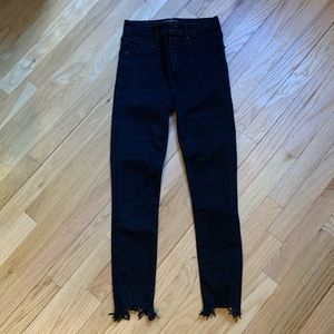 Abercrombie Black Simone High Rise Ankle Jeans Size 25 / 0 Short